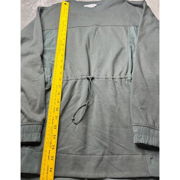 Athleta Triumph Hybrid Crewneck Sweatshirt Bali Green Size Small - Picture 4 of 7